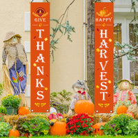 Thanksgiving Harvest Pumpkin Banner Flag for Party Decoration and Photo Background