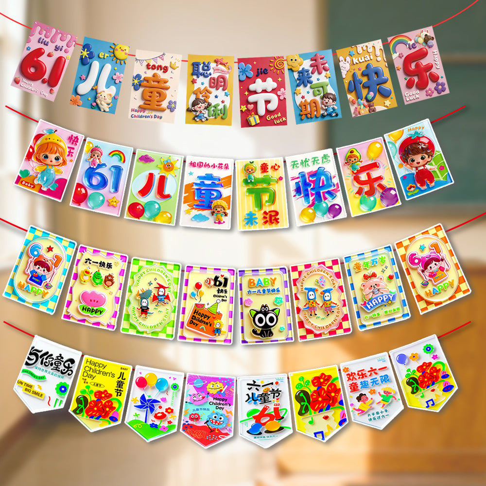 Children's Day Banner Flags for Kindergarten & Primary School Events