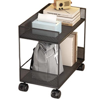 Rolling Under-Desk Storage Cart with Wheels for Books and Bags