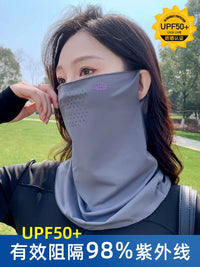 Full Face UV Protection Sun Mask for Cycling and Driving, Breathable Ice Silk Neck Gaiter