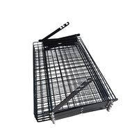 Foldable Outdoor Camping Storage Rack with Adjustable Height, Portable Iron Art Picnic Shelf for BBQ