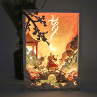 DIY Paper Carving Lamp Kit with Blank Templates, Decorative Night Light, 3D Handmade Papercut Light Box