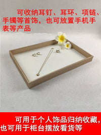Velvet Leather Jewelry Display Tray for Necklaces, Watches, Earrings, and Rings