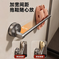 Wall-Mounted Suction Cup Slipper Rack for Bathroom Entryway