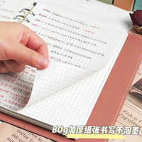 A5/B5 Refillable Loose-Leaf Notebook with Soft Cover, Lay-Flat Design for Office, School, and Travel