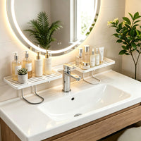Luxury Bathroom Vanity Shelf Wall-Mounted Faucet Sink Organizer