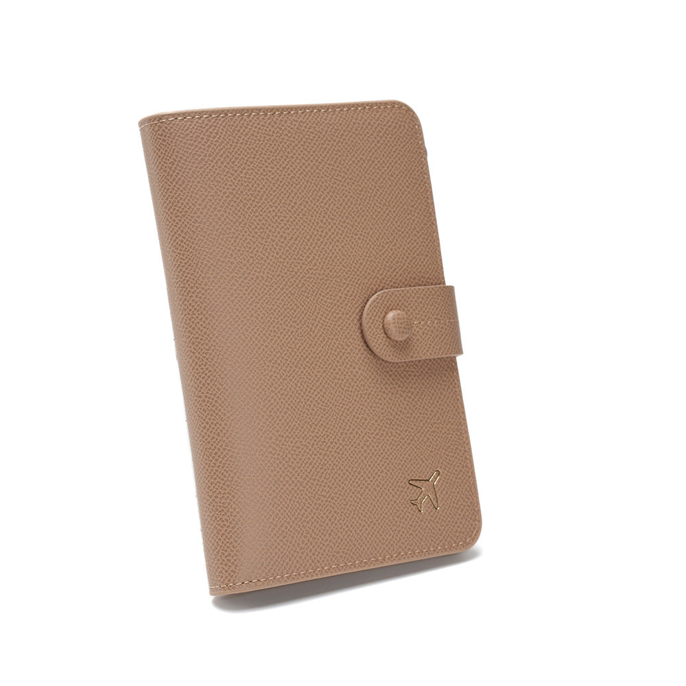 RFID Blocking Passport Holder Travel Wallet with Card Slots and Ticket Compartment, Premium PU Leather