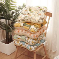 Cartoon Plush Seat Cushion for Office and Students, Thickened Non-Slip Warm Chair Pad
