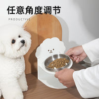 Elevated Ceramic Pet Bowl with Detachable Stand for Cats and Dogs, Anti-Spill, Large Capacity Food and Water Dish