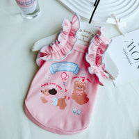 Pet Dog Summer Thin Strap Vest with Lace Trim for Small Dogs