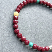 Cinnabar Koi Bracelet for Women, Auspicious Red String Hand Chain, Zodiac Year Gift