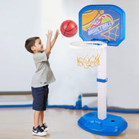 Adjustable Height Inflatable Water Basketball Hoop Set for Kids Pool Beach Indoor Outdoor Play