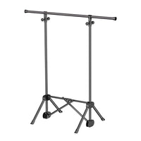 Foldable Carbon Steel Garment Rack with Adjustable Height for Bedroom and Indoor Use