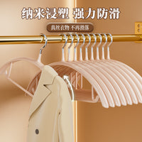 Non-Slip PVC Coated Stainless Steel Hangers for Adult Clothes, Half-Round Design, Heavy Duty