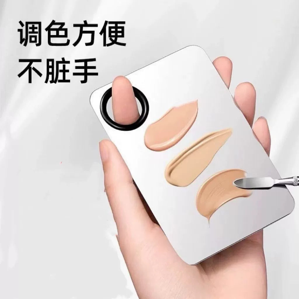 Makeup Foundation Concealer Palette with Finger Ring and Mixing Spatula