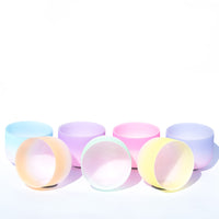 7-Color Crystal Singing Bowl Set for Meditation, Sound Therapy, and Yoga with Mallet