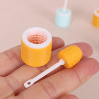 Miniature Dollhouse Toilet Brush Model for OB11 Doll Bathroom Decor