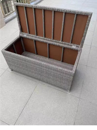 Easy Rattan Outdoor Balcony Waterproof Sunscreen Shoe Changing Stool Shoe Cabinet Integrated Storage Cabinet Garden Home Entrance