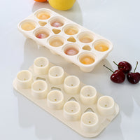 Stackable Ice Cube Tray with Lid and Storage Bin, Spherical Ice Ball Maker for Home Freezer
