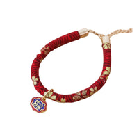 Pet Collar with Bell for Cats and Small Dogs, Adjustable Lucky Charm Necklace