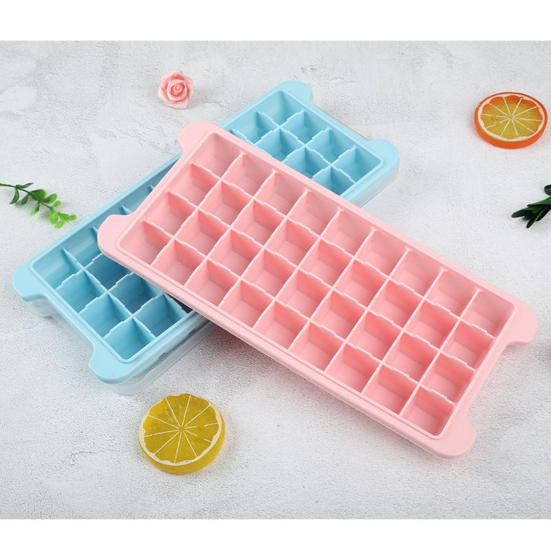 Silicone Ice Cube Tray with Lid, Food-Grade Platinum Silicone Ice Mold for Home and Commercial Use, Quick Freeze DIY Ice Maker