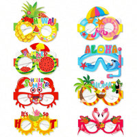 Hawaiian Party Novelty Paper Glasses Photo Booth Props