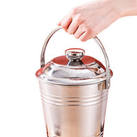 Stainless Steel Ice Bucket with Lid, Portable for Drinks, Bar, Cafe, and Outdoor Use