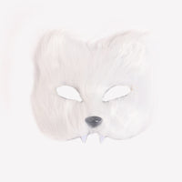 Halloween Fox Costume Set with Mask, Gloves, and Plush Tail for Cosplay