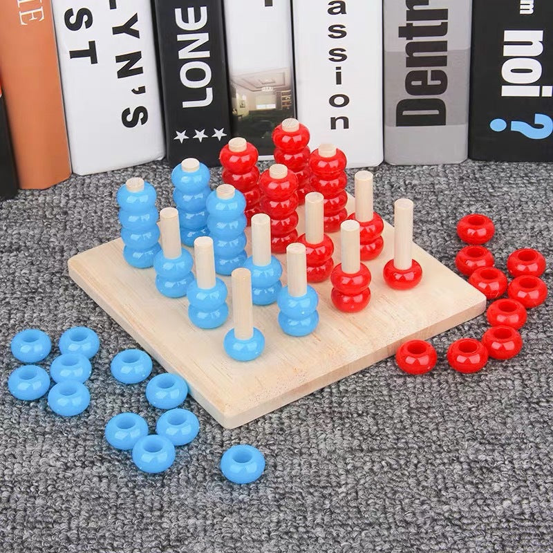 Montessori Wooden Gravity Chess Educational Toy for Kids, Math & Logic Board Game