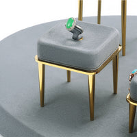 Microfiber Jewelry Display Stand for Rings, Bracelets, Necklaces, and Earrings - Premium Metal Organizer for Showcases