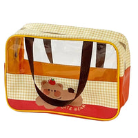Portable Orthodontic Travel Toiletry Bag for Women - Waterproof Transparent Cosmetic Pouch
