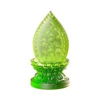 LED Illuminated Lotus Pedestal for Statues and Figurines, Auspicious Cloud Backlight Display Stand