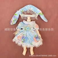 16-17cm BJD Doll Clothes 1/8 1/12 Scale Lolita Dress OB11 Cute Outfit