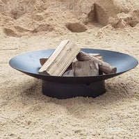 Outdoor Garden Fire Pit with Grill Grate for Patio Backyard Camping Bonfire Wood Burning Fire Bowl