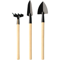Mini Gardening Tool Set with Shovel, Spade, and Rake for Potted Plants and Succulents