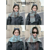 Women's Knitted Fair Isle Christmas Scarf Double-Sided Warm Neck Warmer