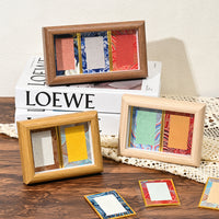 Miniature Song Brocade Hard Card Calligraphy Photo Frame Display