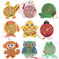 Kids Wooden Magnetic Maze Puzzle Game for Early Education and Focus Training