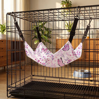 Adjustable Canvas Mesh Cat Hammock Bed for Small Pets