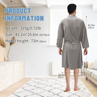 MUTAO Ultra-Fine Fiber Cooling Bamboo Charcoal Absorbent Quick-Dry Hooded Bathrobe with Belt