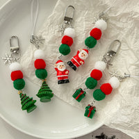 Christmas Santa Claus Snowflake Christmas Tree Keychain Bag Charm