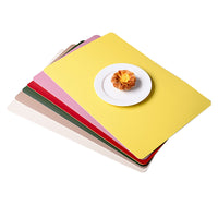 Nordic Style Dual-Color Leather Placemat, Waterproof and Oil-Proof Dining Table Mat