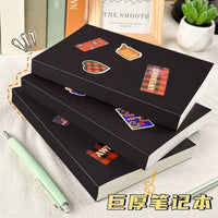 Extra Thick Blank Notebook B5 Kraft Paper Retro Black Card Journal