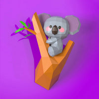 Cute Koala Bear 3D Paper Model Ornament DIY Craft Kit