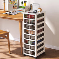 Slim Rolling Storage Cart with Drawers for Home and Office