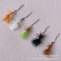 Sparkle Teaser Wand Replacement Head for Cats - Durable Feather and Plush Insect Toy