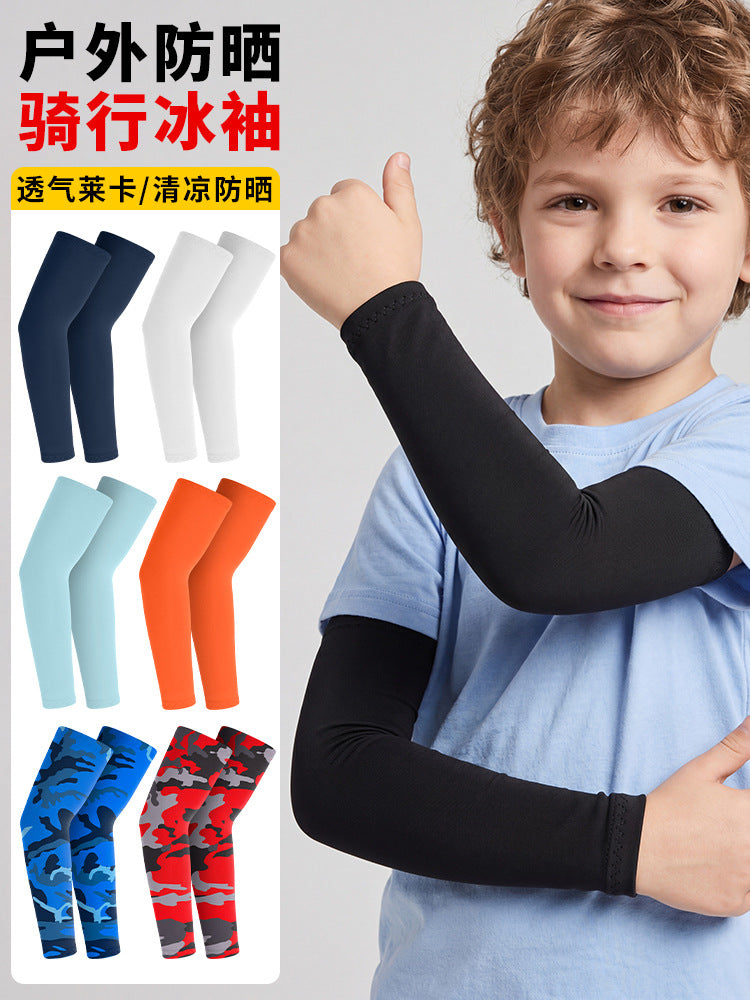 MAKINO FOX Lycra Ice Silk UV Protection Arm Sleeves for Outdoor Cycling and Kids