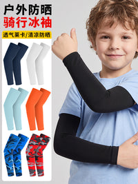 MAKINO FOX Lycra Ice Silk UV Protection Arm Sleeves for Outdoor Cycling and Kids