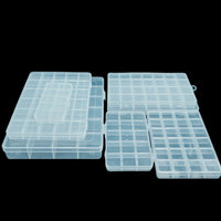 Multi-Grid Plastic Storage Box for Small Parts, Hardware, Jewelry, and Electronic Components