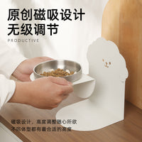 Elevated Ceramic Pet Bowl with Detachable Stand for Cats and Dogs, Anti-Spill, Large Capacity Food and Water Dish
